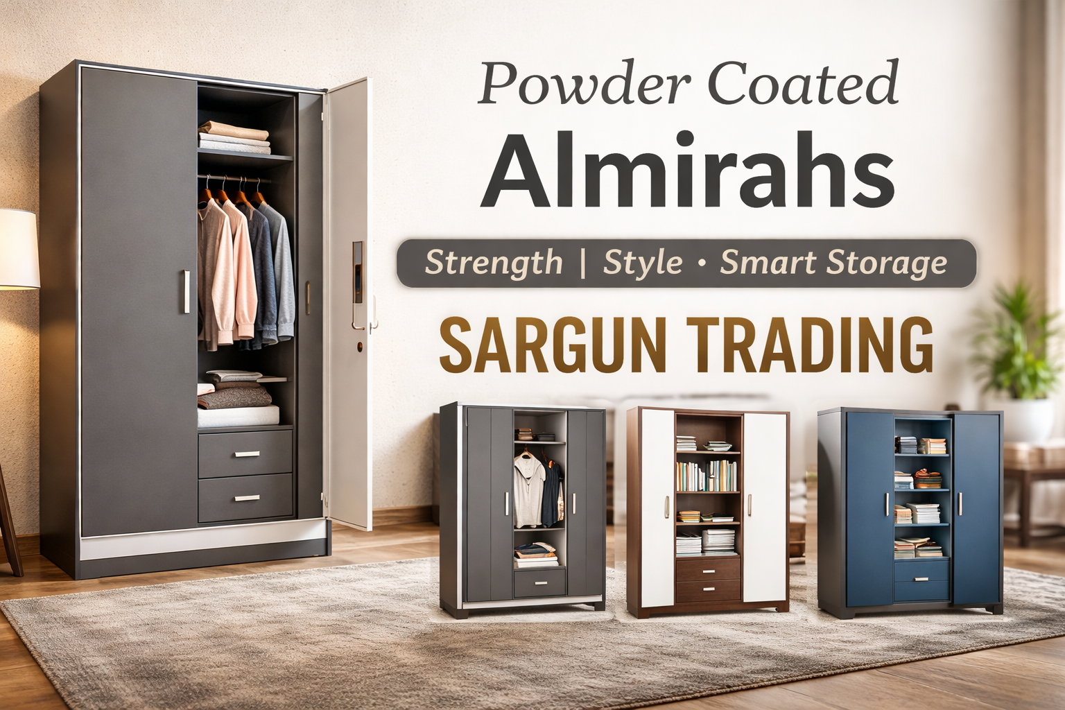Powder Coated Almirahs – Strength, Style & Smart Storage by Sargun Trading